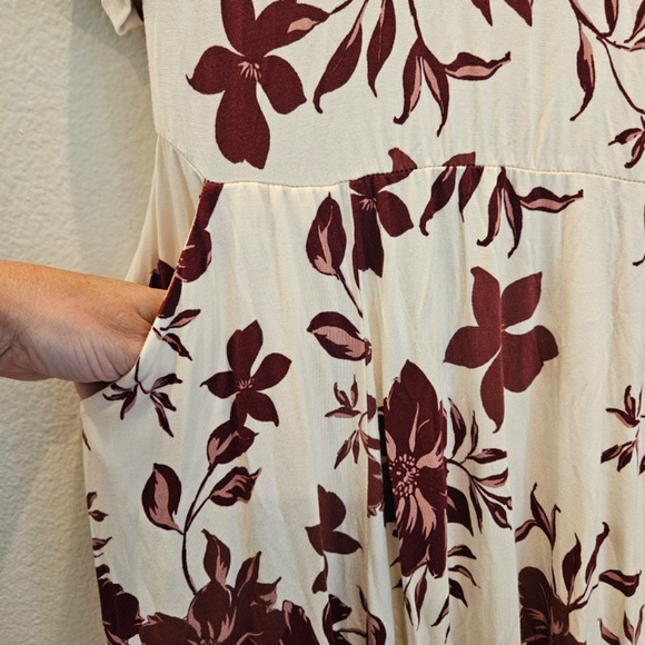 Torrid Mini Super Soft Skater Dress Floral Ivory Size 1X NWT - Picture 6 of 14